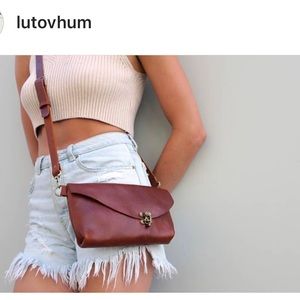 Uphill designs handmade leather crossbody or hip/Fanny pack, brown
